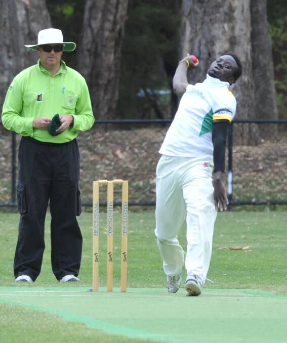 READY TO LET LOOSE: Spring Gully speedster Saheed Akolade. The Crows play their first game of the EVCA season on Saturday against Golden Gully. The two sides will lock horns at Spring Gully Oval.