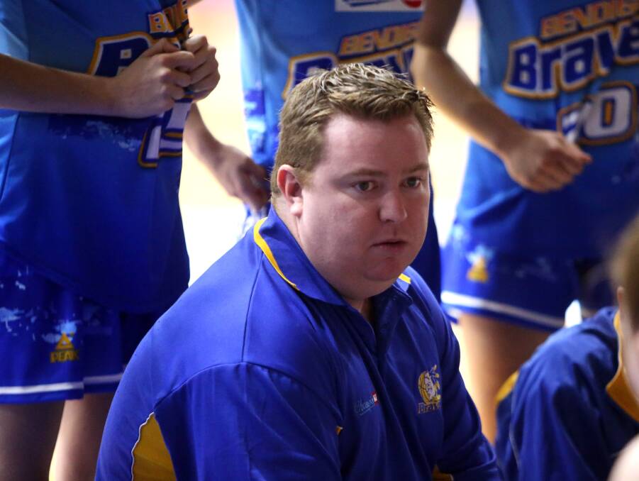 AT THE HELM: Bendigo Lady Braves' coach Jonathan Goodman is leading the side for a fifth year.