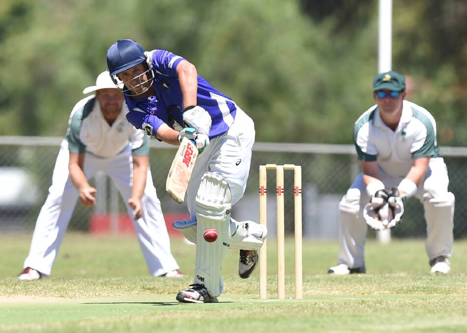 TOP KNOCK: Greg Thomas' 129 was only the seventh division one century by a Golden Gully player the past decade. Picture: GLENN DANIELS