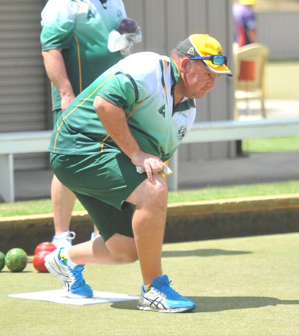 FIERCE COMPETITOR: South Bendigo's Dale Oddy bowls during Saturday's defeat to Bendigo East. The loss was South's third in a row. Picture: LUKE WEST