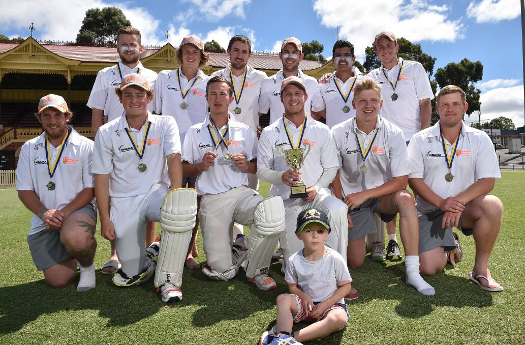 DEFENDING CHAMPIONS: The Goulburn Murray side that won last year's division one Country Week title against Murray Valley at the QEO. Picture: NONI HYETT