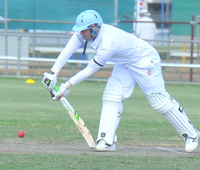 Cameron Taylor during his innings of 60 for Strathdale-Maristians on Saturday.
