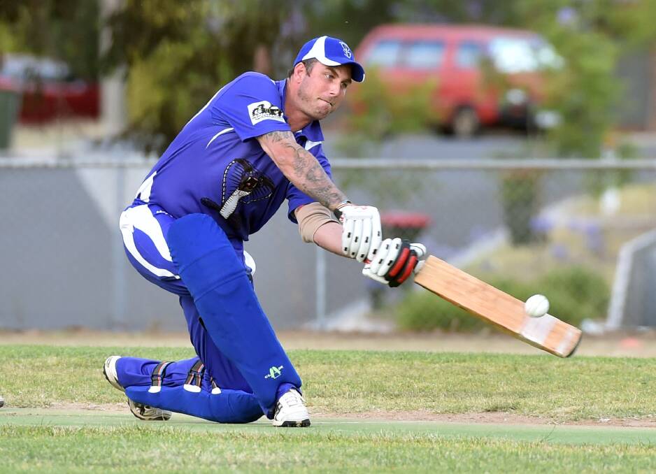 CAPTAIN'S INNINGS: Brad Webster's 59 on Saturday was the highest score by a Golden Gully player so far this season. The Cobras recovered from 8-107 to chase down West Bendigo's 178 in round 12 of the Emu Valley Cricket Association season. Picture: GLENN DANIELS