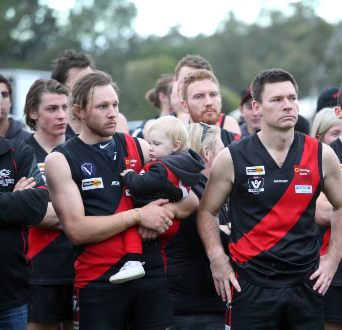 DEJECTED: For the second year in a row Leitchville-Gunbower has come up short on grand final day against North Bendigo after being the best team of the home and away season. Picture: GLENN DANIELS