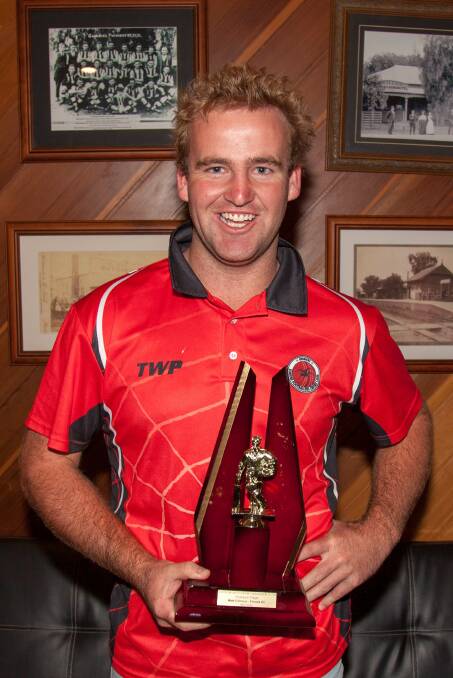 Elmore's Matt Gilmour won both NUCA batting, bowling and Senior Cricketer of the Year awards. Picture: Paul Laursen