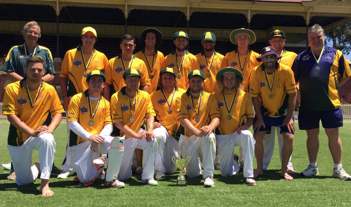 CHAMPIONS: Murray Valley's victorious Bendigo Country Week division one team that defeated Goulburn Murray by 32 runs in Friday's final at the QEO. It was Murray Valley's first division one title since 2012. Pictures: DARREN HOWE and LUKE WEST