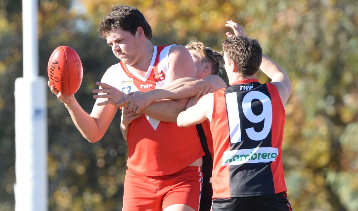 TURNAROUND: Elmore defeated White Hills by seven points in round 10. In their round one match the Demons had been 98-point winners. Picture: DARREN HOWE