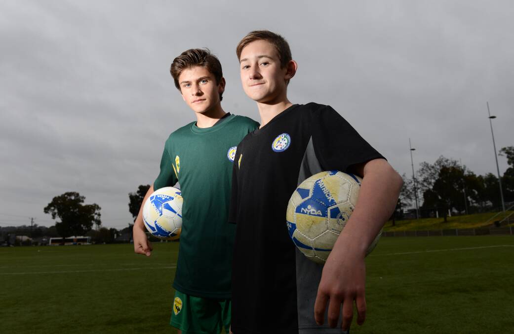 NATIONAL SELECTION: Bendigo's Ryan Merriman and Brad Mitchell will represent Australia in Futsal later this year. Picture: DARREN HOWE