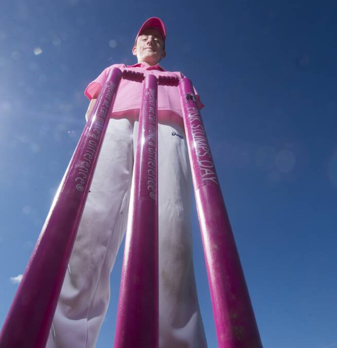 Student Billy Quirk organised BSE's Pink Stumps cricket match.