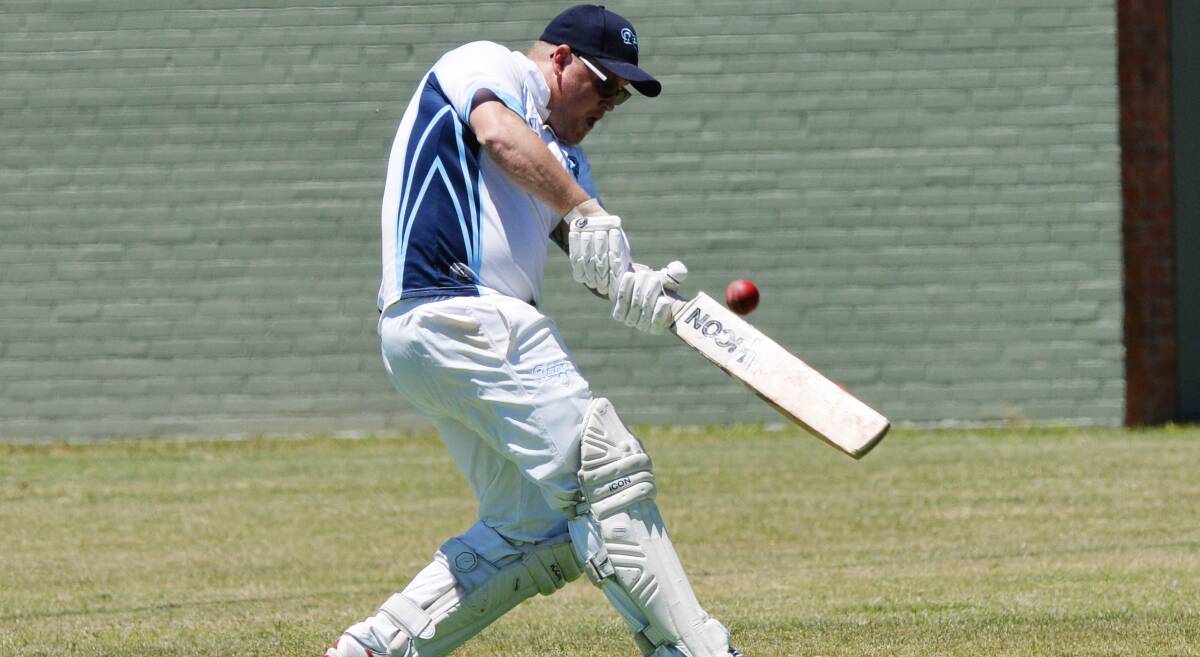 TOP KNOCK: Matt Dwyer will have to settle for Sedgwick's record score, rather than the EVCA record after making 271 against West Bendigo. Picture: DARREN HOWE