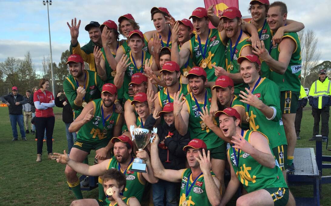 DYNASTY: Navarre has won the past four MCDFNL premierships, during which the club has had a 71-6 record. Picture: LUKE WEST