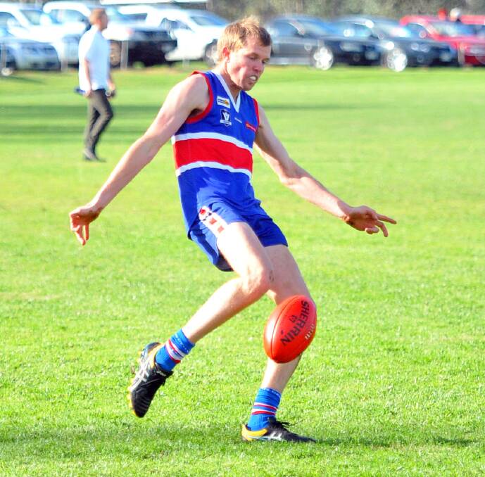 BULLDOGS LOSING THEIR BITE: Matthew Scott kicked two goals for Pyramid Hill in Saturday's loss to Newbridge - the side's fourth defeat in a row.