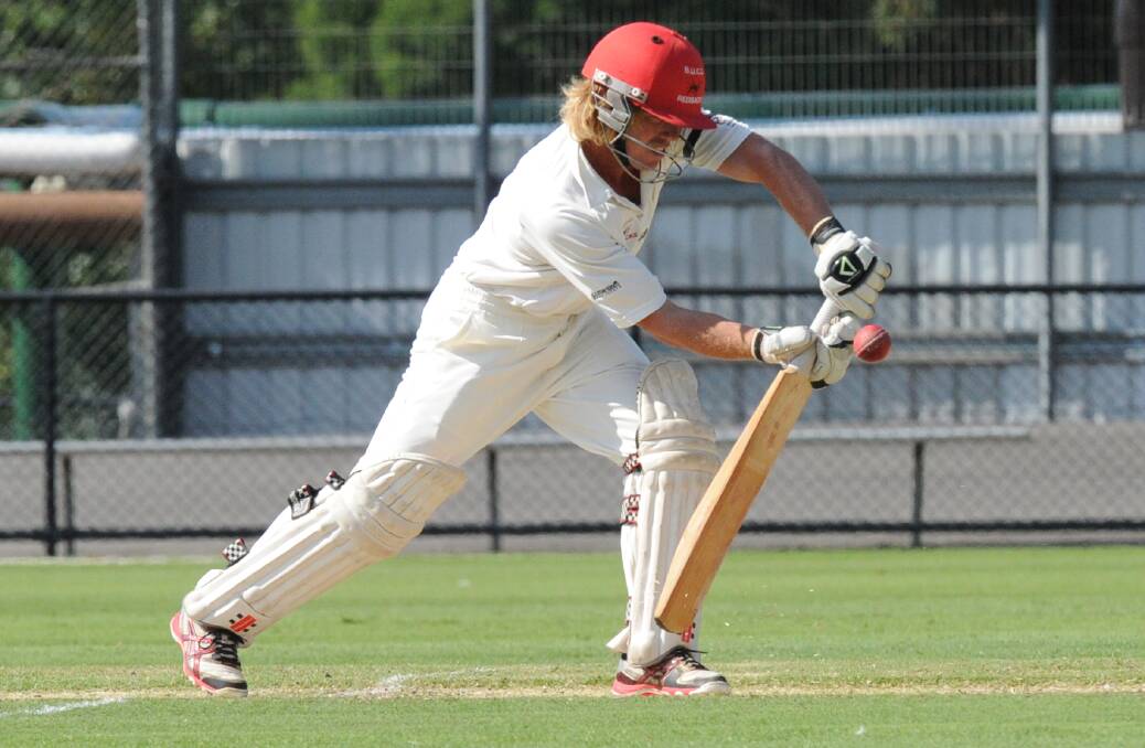 FIGHTING KNOCK: Harry Donegan top-scored for Bendigo United with 40 off 106 after coming in with the Redbacks on the ropes at 7-93 in the 54th over. Donegan's 40 was his best score of the season.