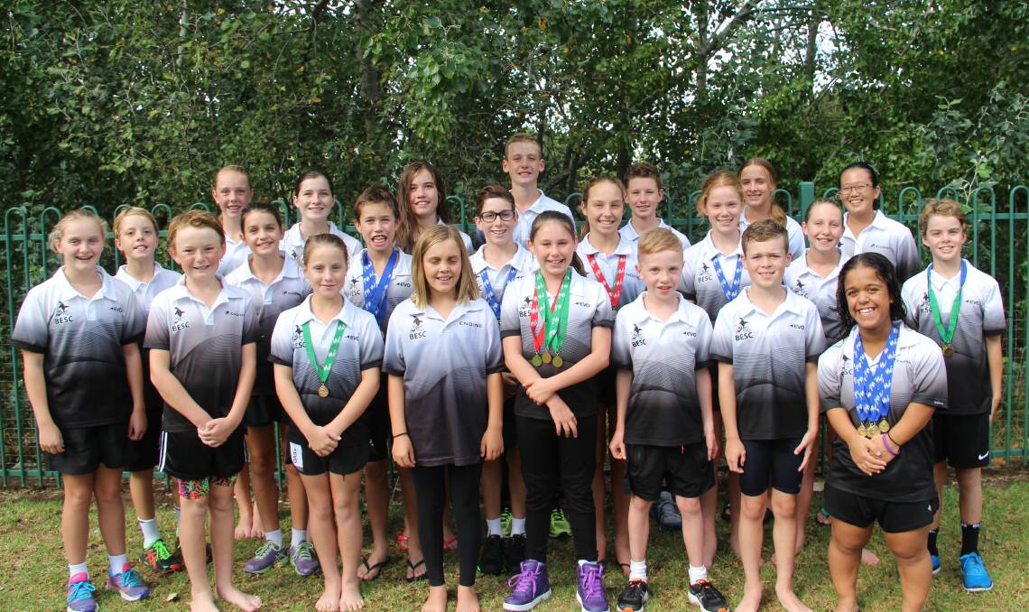 STRONG CONTINGENT: Bendigo East Swimming Club members that participated at the recent All Junior Finals in Melbourne. Picture: CONTRIBUTED