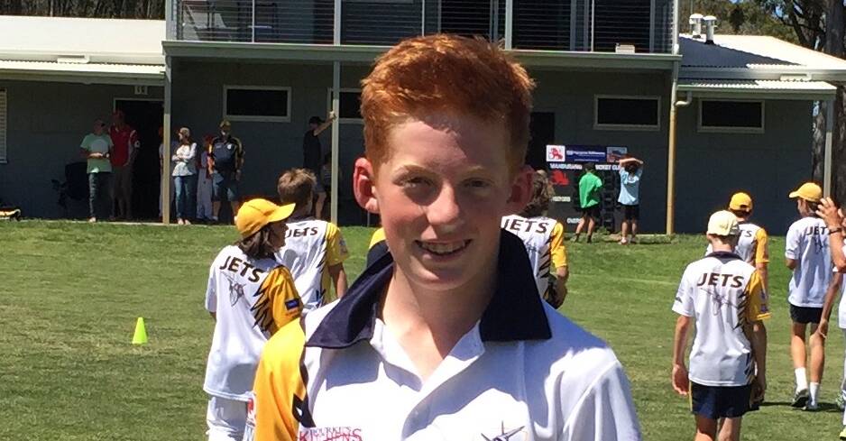 CENTURY-MAKER: Strathfieldsaye's Jake Gamble blasted an unbeaten 122 in the Jets under-14A game against Mandurang. Pictures: CONTRIBUTED