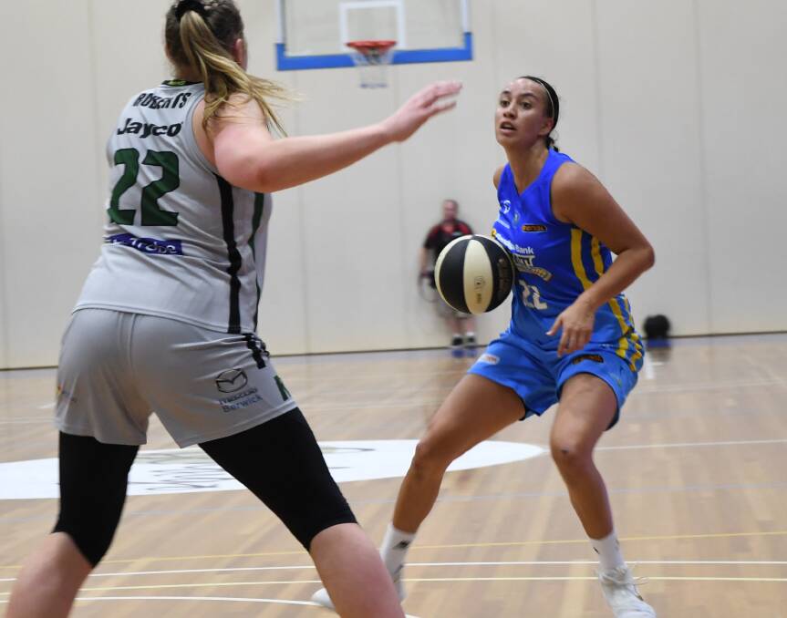 WORKED HARD: Ash Karaitiana had two points, seven rebounds, four assists, two steals and two blocks in the Spirit's win over Dandenong on Thursday night.