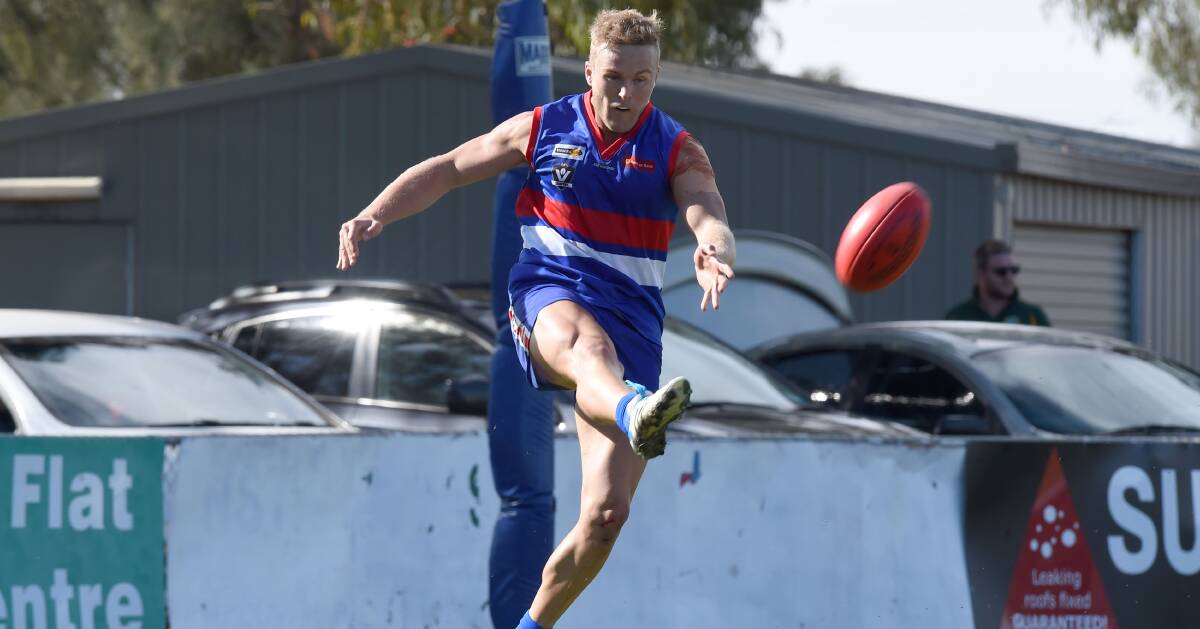 BULLDOGS BARK: Darcy Richards in defence was impressive in North Bendigo's 106-point belting of White Hills in the HDFL first semi-final on Sunday.