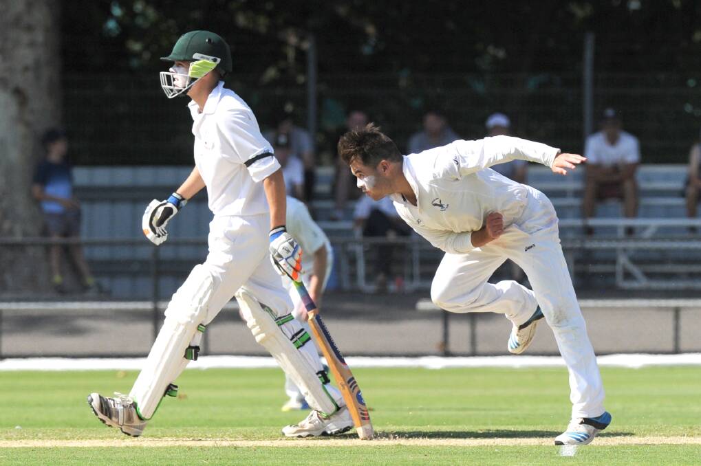 TOILED AWAY: Eaglehawk skipper Cory Jacobs took 2-41 off 23 overs, including 12 maidens, on Saturday.