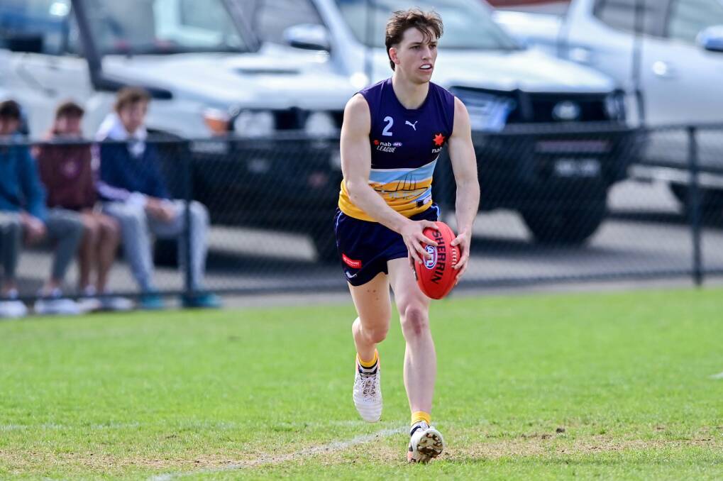 Harvey Gallagher playing for the Bendigo Pioneers in 2022.