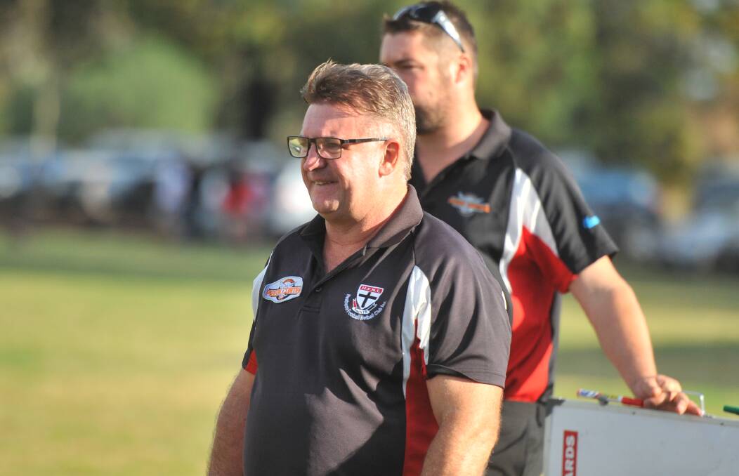 DETERMINED TO BOUNCE BACK: Heathcote coach Paul Kennedy. The Saints take on Mount Pleasant after a 15-point loss to White Hills last week. Picture: LUKE WEST