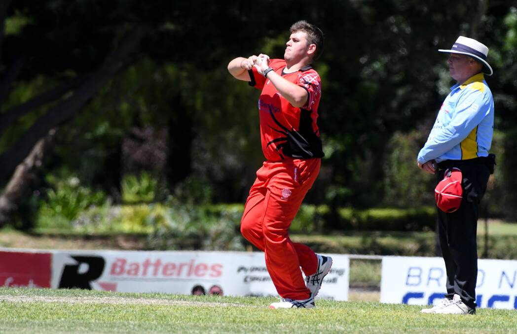Bendigo United all-rounder Marcus Mangiameli has won the George Mackay Trophy for a second time. Picture by Noni Hyett