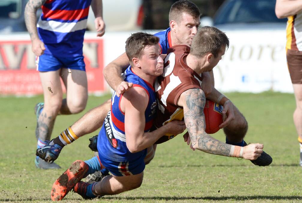 Huntly and North Bendigo clash in the HDFNL preliminary final at Elmore on Saturday.