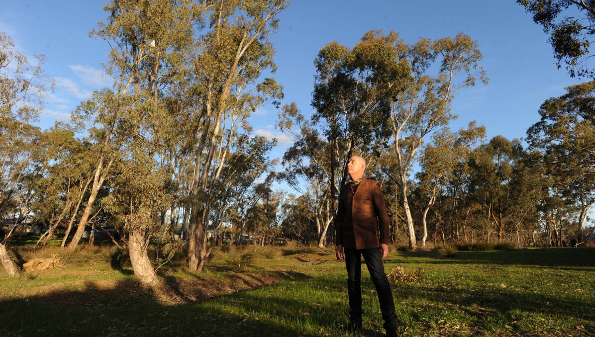 REPREHENSIBLE: Greig Pairman describes plans to develop bushland next to his Kangaroo Flat home as 'reprehensible'. Pictures: NONI HYETT