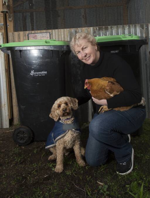NO THANKS: Andrea Metcalf opted out of council's green bin service as she manages her own waste and says she wants to help others do the same. Picture: DARREN HOWE