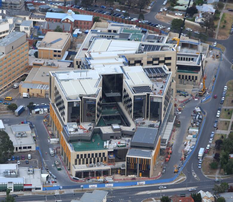 PROPERTY VALUE BOOM: The $630 million hospital redevelopment has led to a surge in residential propery values in North Bendigo – up 20 per cent over four years to an average of $294,000. Aerial pictures: GLENN DANIELS