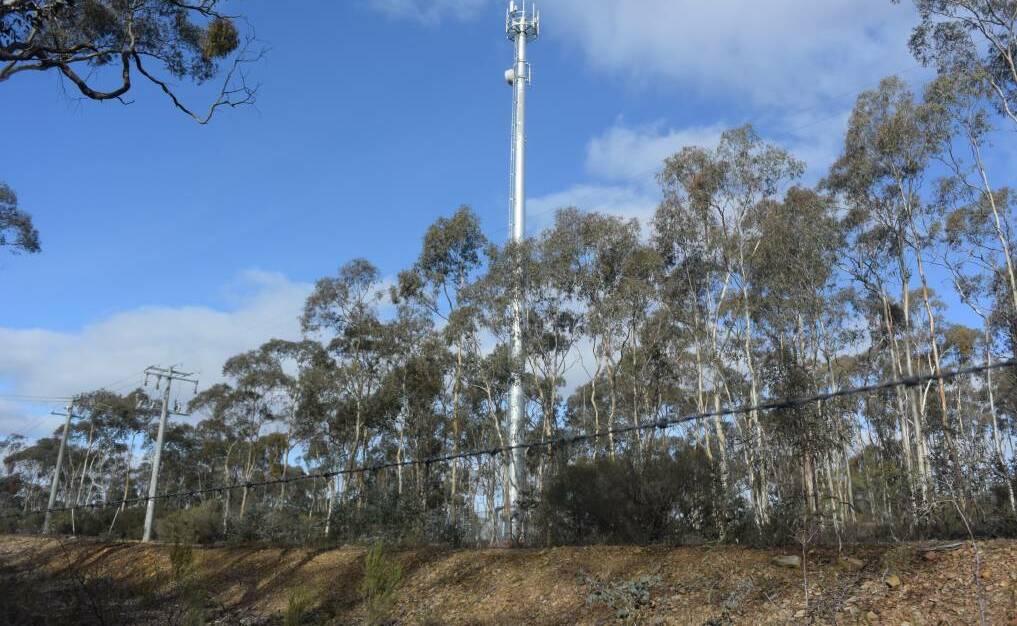 The NBN tower on Strathfieldsaye Road continues to be a source of contention for residents, who are demanding something be done to make it active. Picture: ADAM HOLMES