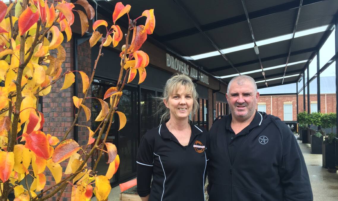 SEASON FOR CHANGE: Monique and Wes White moved from Bendigo to Goornong, built a home, transformed a business and took over the post office – they argue a train service would revitalise the town. Picture: JOSEPH HINCHLIFFE