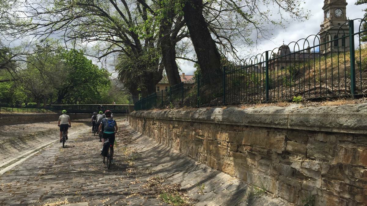 OFF ROADS: The City of Greater Bendigo has been exploring using the Bendigo Creek as a shared path for bikes and pedestrians through the CBD. Picture: DARREN HOWE