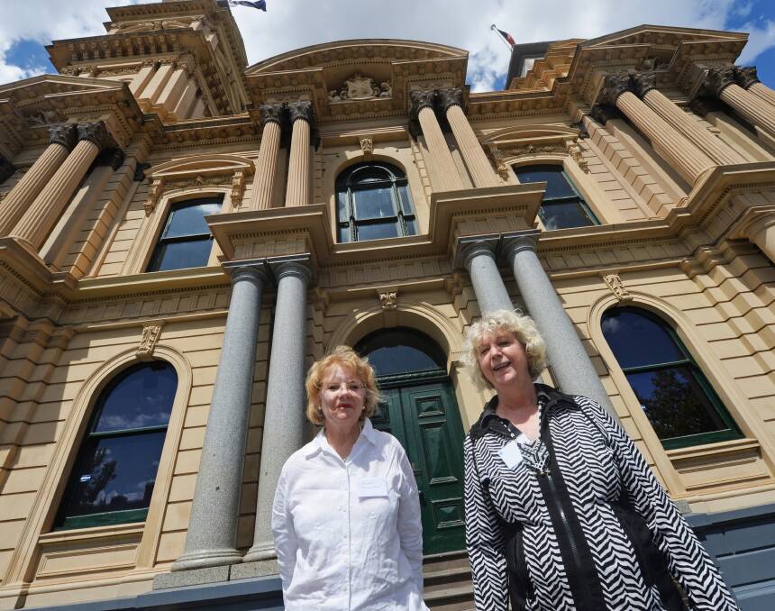 CASE STUDY: The immediate past and current regional EAROPH presidents Kerry McGovern and Jane Stanley tour Bendigo. Picture: DARREN HOWE