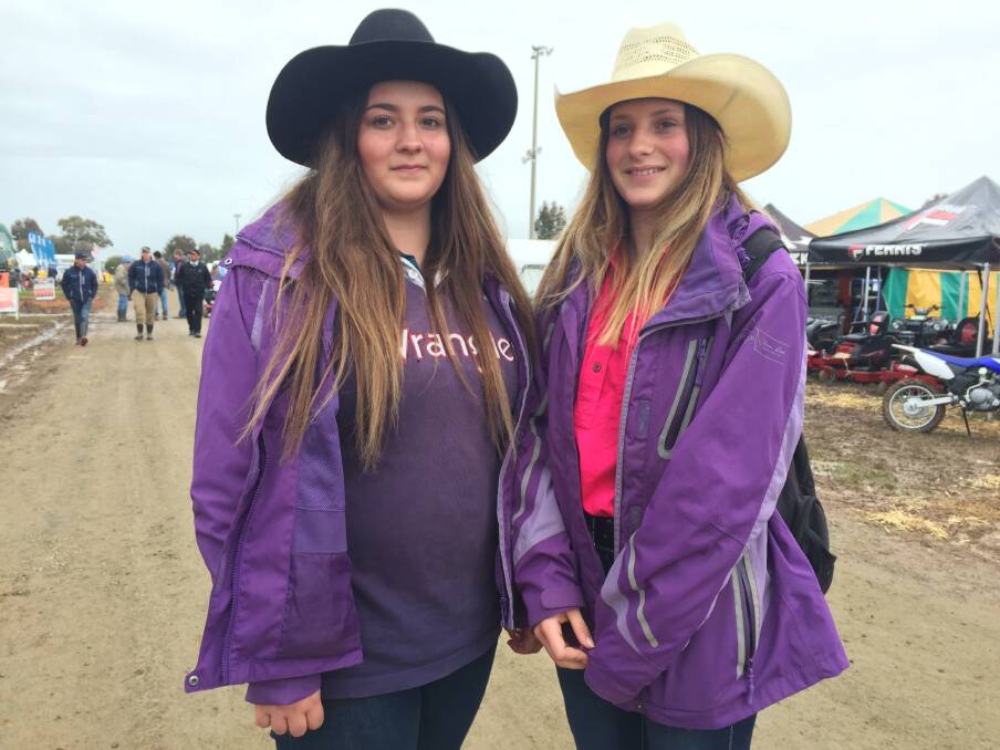 Greenville girls Alice and Claire Walsh at the Elmore Field Days. 