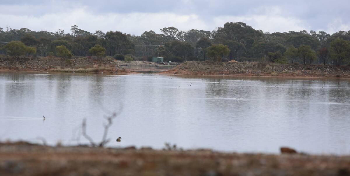 TOXIC: Bendigo's groundwater has been pumped to evaporation ponds at Woodvale. A long term solution to the problem is yet to be determined. Picture: GLENN DANIELS