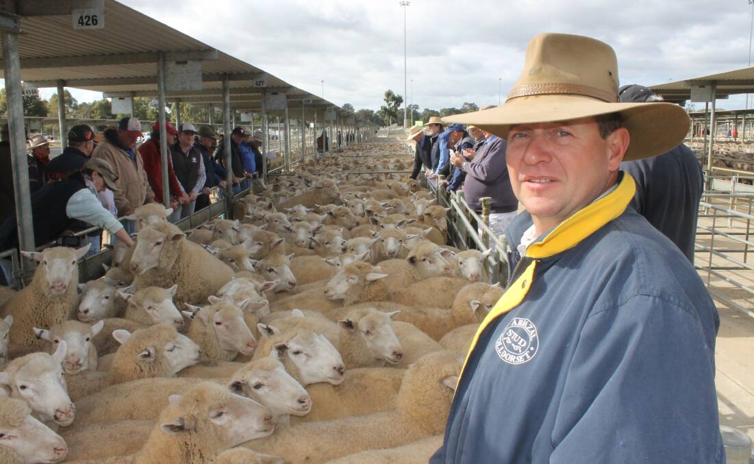 ANNIVERSARY: Gordon Turnbull, Bridgewater, sold lambs at Bendigo saleyards this week, as he did in the first sale held in May, 1997.