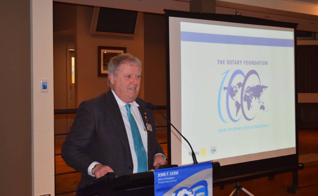 Dr Bruce Anderson, of the Rotary Club of Strathmore, was the guest speaker at a recent Rotary Foundation dinner.