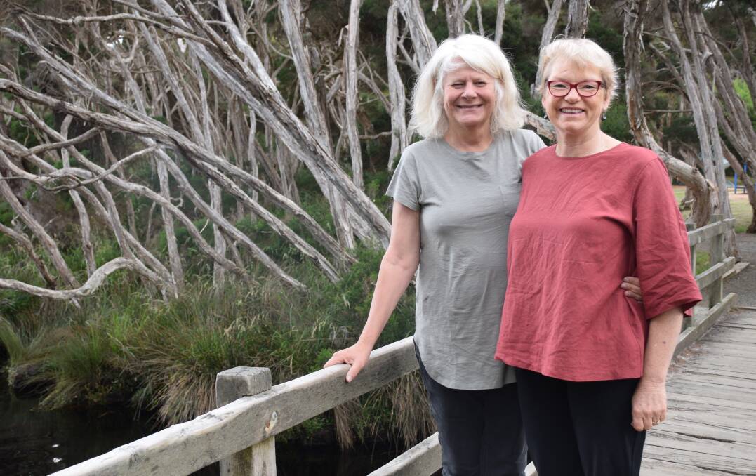Sisters Beach: Married couple Penny Whetton and Victorian Greens Senator Janet Rice spent time in Tasmania last week. They have urged state governments to remove an exemption forcing transgender people to divorce. Picture: Imogen Elliott