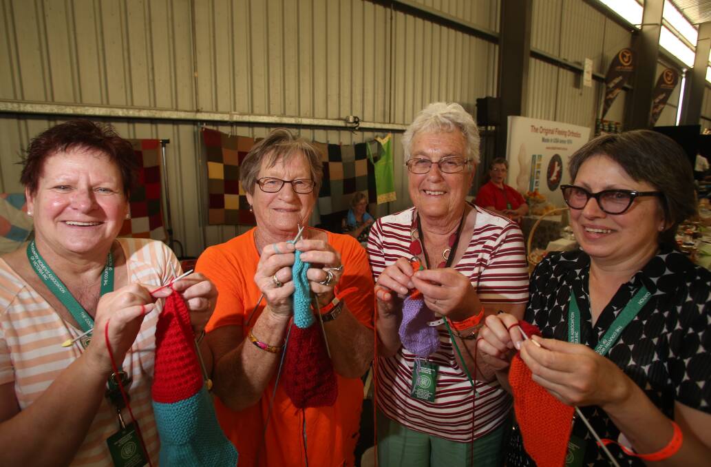 Delia Currie, Val Jeffreys, Betty Mustey and Johanna Amy from CWA Echuca.