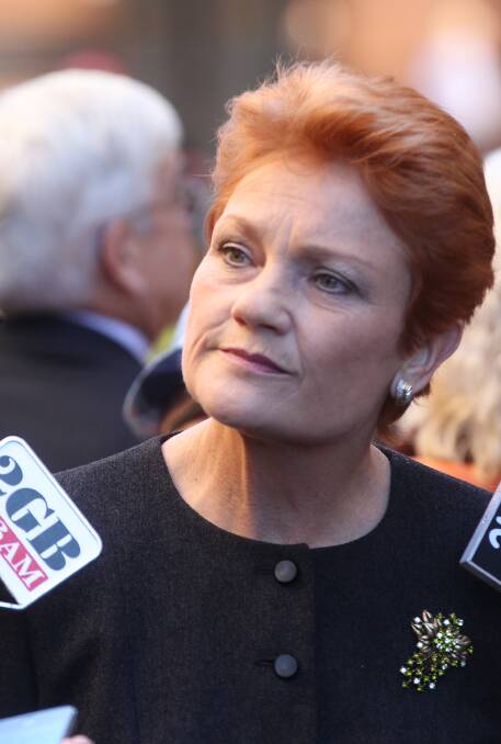 ISSUES: One Nation leader Pauline Hanson says she will be focusing on a range of issues during campaigning.