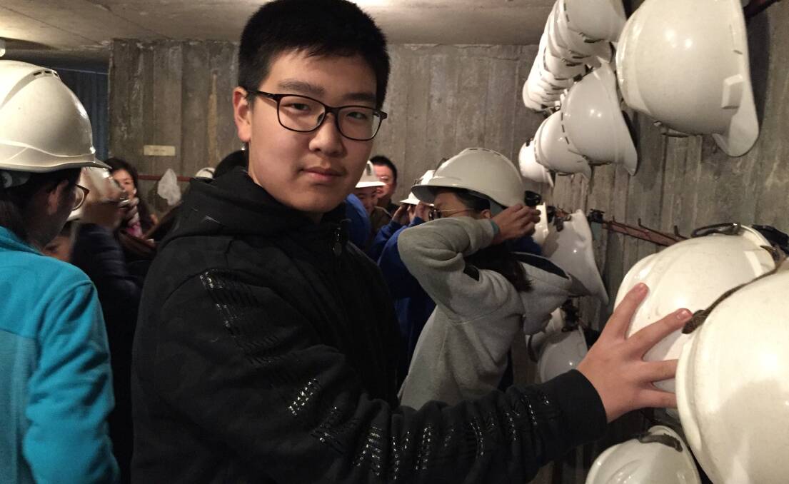 SHARED HISTORY: Haimen Dongshou Middle School students explore the mine shafts below Bendigo as they complete a trip to Australia.