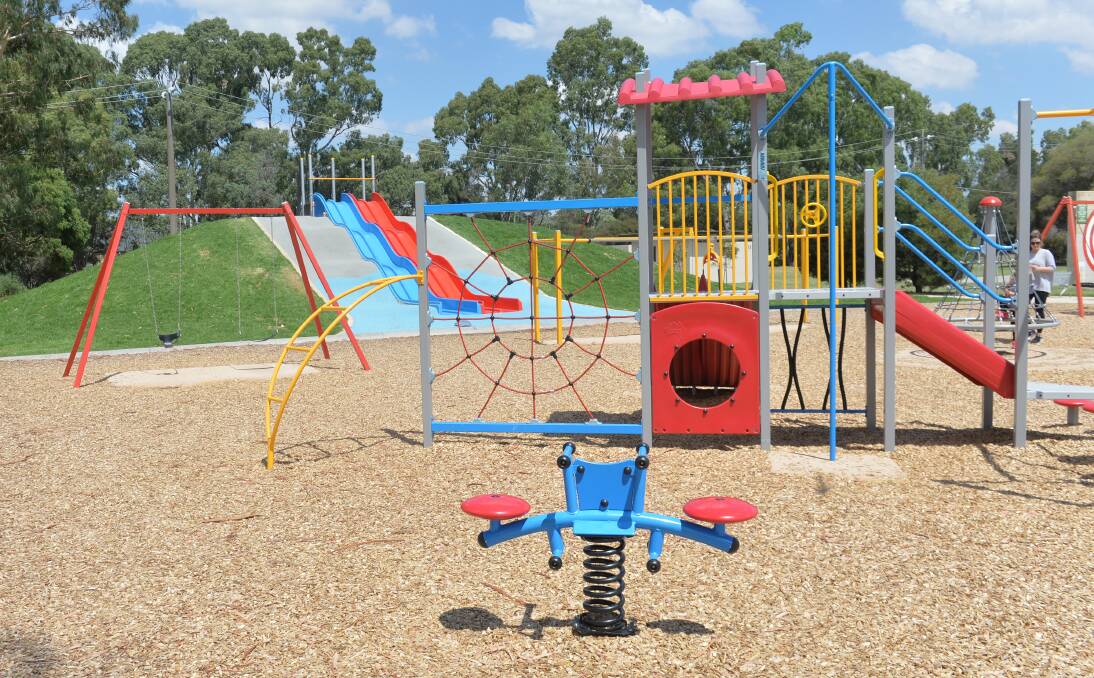 HOT PROPERTY: Parents say this popular playground at Cooinda Park in Golden Square could benefit from more shade. Picture: DARREN HOWE