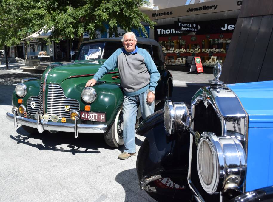 OFF ROAD: Rini Zysvelt with his 1940 Buick convertible, parked in Hargreaves Mall for an event last year. Picture: ADAM HOLMES