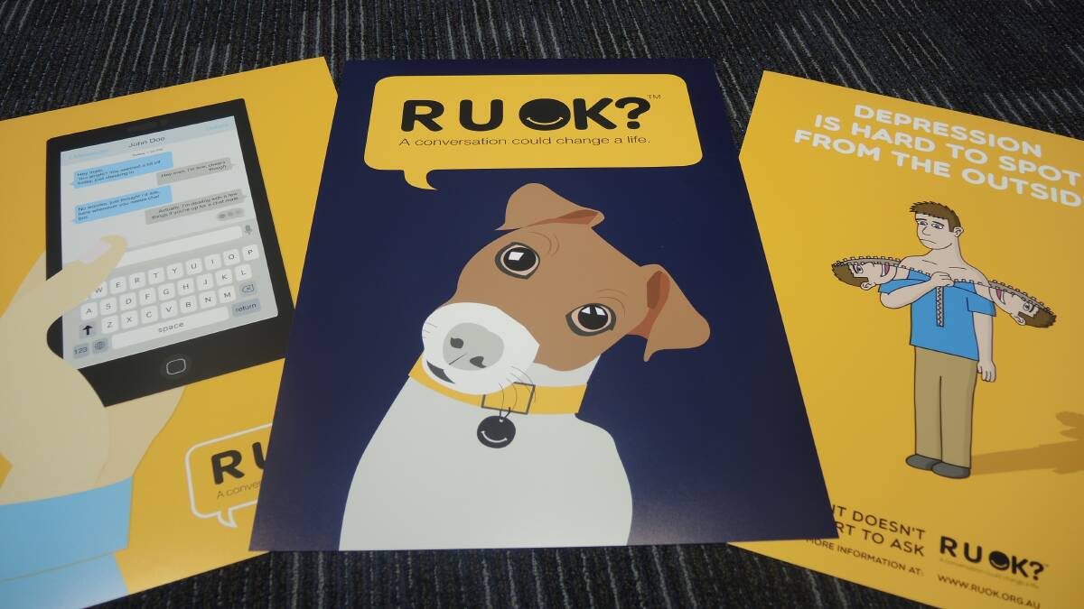 TIME TO TALK: La Trobe University design students designed this material to raise awareness about R U OK Day last year. Picture: MARK KEARNEY