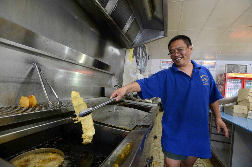 Will Gao has been an Eaglehawk identity since he and his wife bought the Borough Fish Shop in 2011. Picture by Jim Aldersey