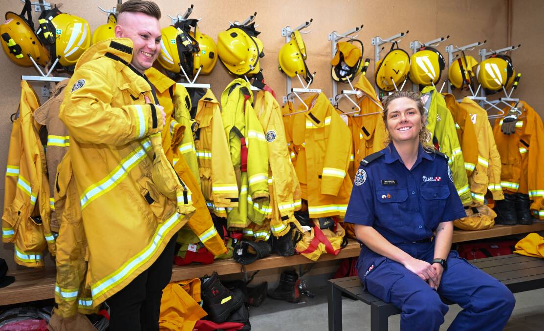 Hayden Carlyon and Talia Odenthal are among a new group of leaders at Bendigo's CFA brigade. Picture by Enzo Tomasiello.