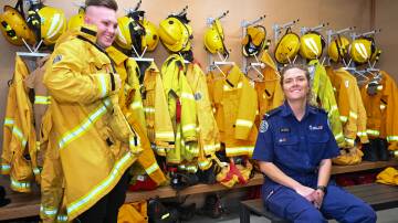 Hayden Carlyon and Talia Odenthal are among a new group of leaders at Bendigo's CFA brigade. Picture by Enzo Tomasiello.