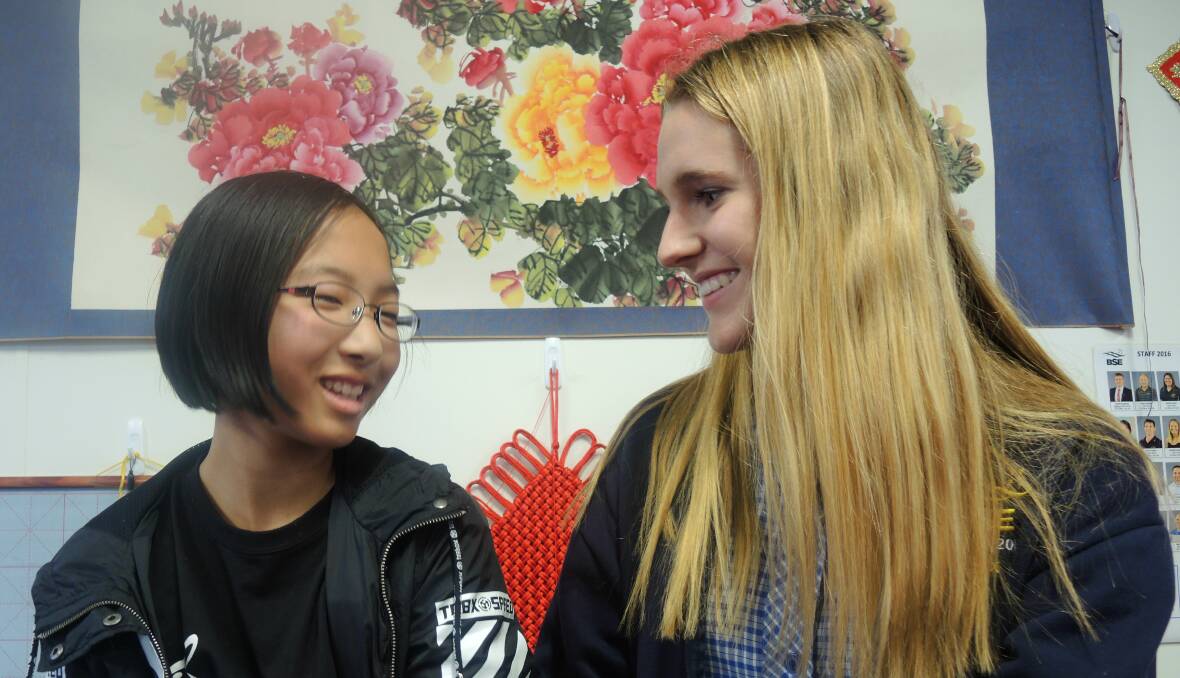 END OF AN ADVENTURE: Chinese high school student Yimeng Shen stayed with Alex Di Valentine's family during her trip to Bendigo.