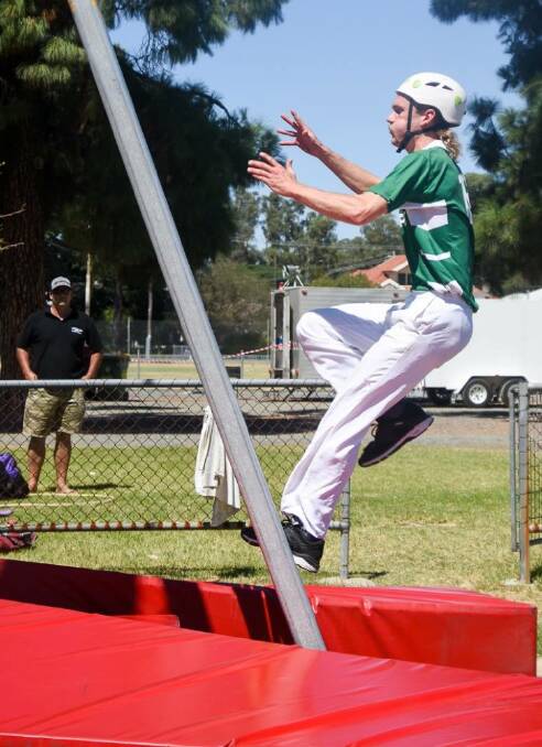 Jackson Dargaville leaps for a ladder last weekend. Picture: SUPPLIED