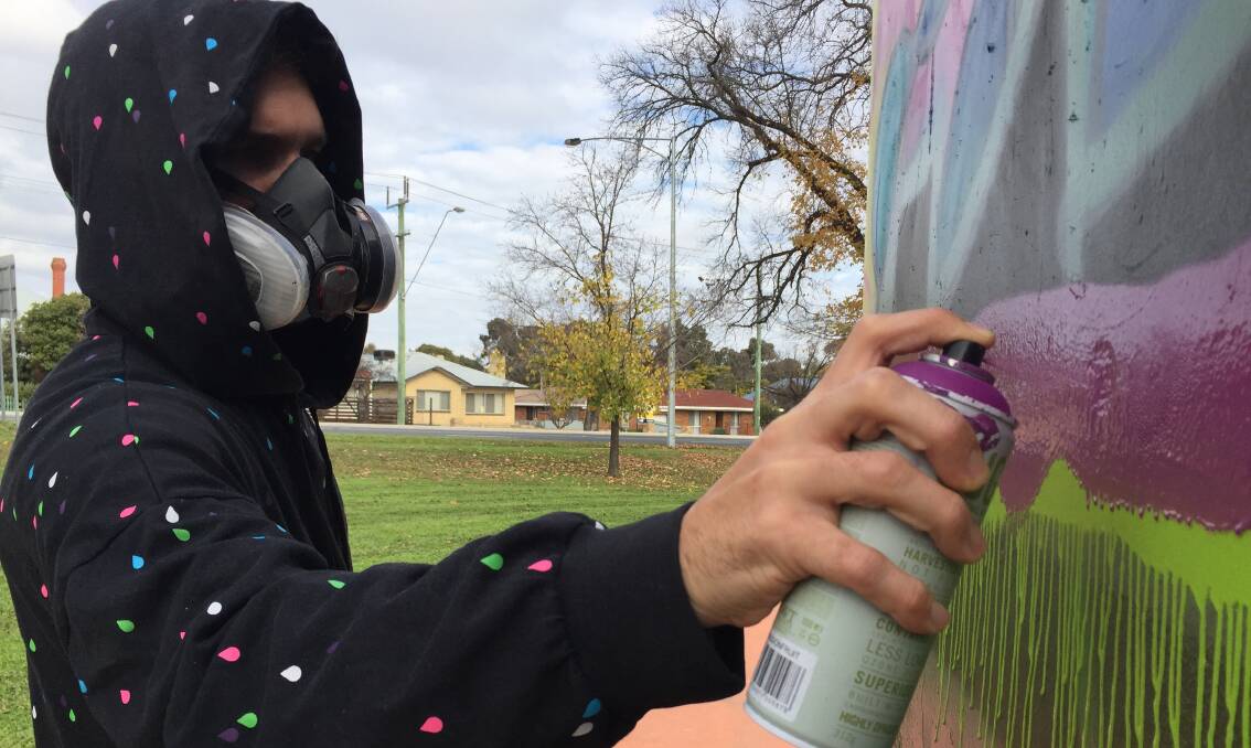 BRING THE BURN: Bendigo graffiti artist Nacho says it's fine to cover another's piece as long as yours is better. He has branded an attempt to cover one of his pieces the work of an amateur.